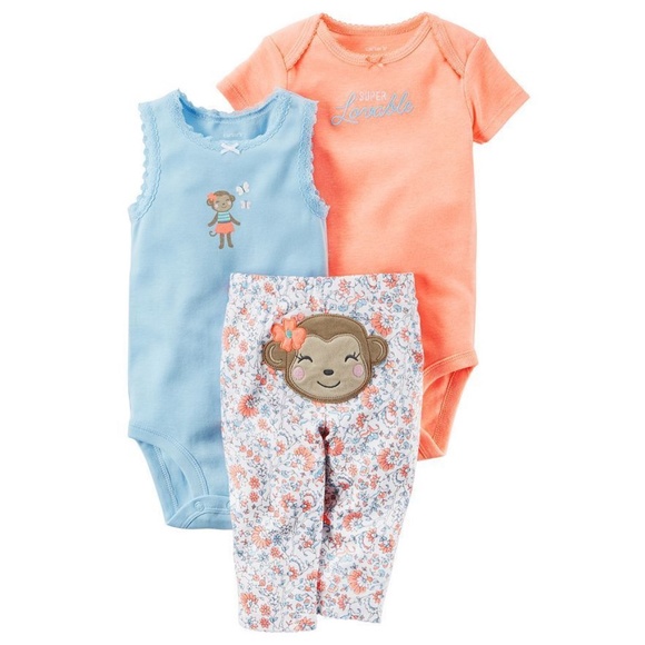Carter's Other - Carter's Monkey 3-Piece Outfit